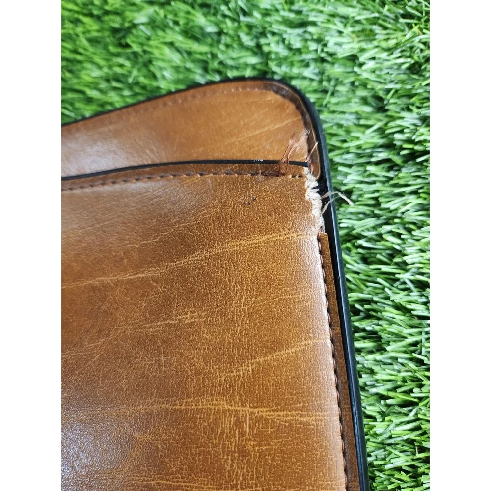 Vintage Pegasus USA Brown Leather Briefcase Slim Document Bag Professional Case